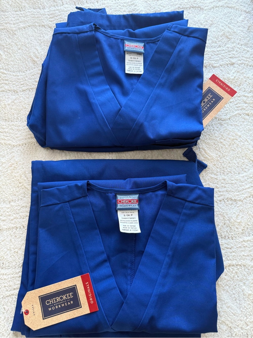 Cherokee Women's Royal Blue Scrub Top and Pants Set
